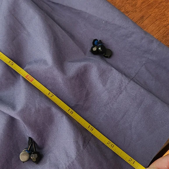 J. Crew Blue Blouse with Black Tassels - Picture 8 of 9